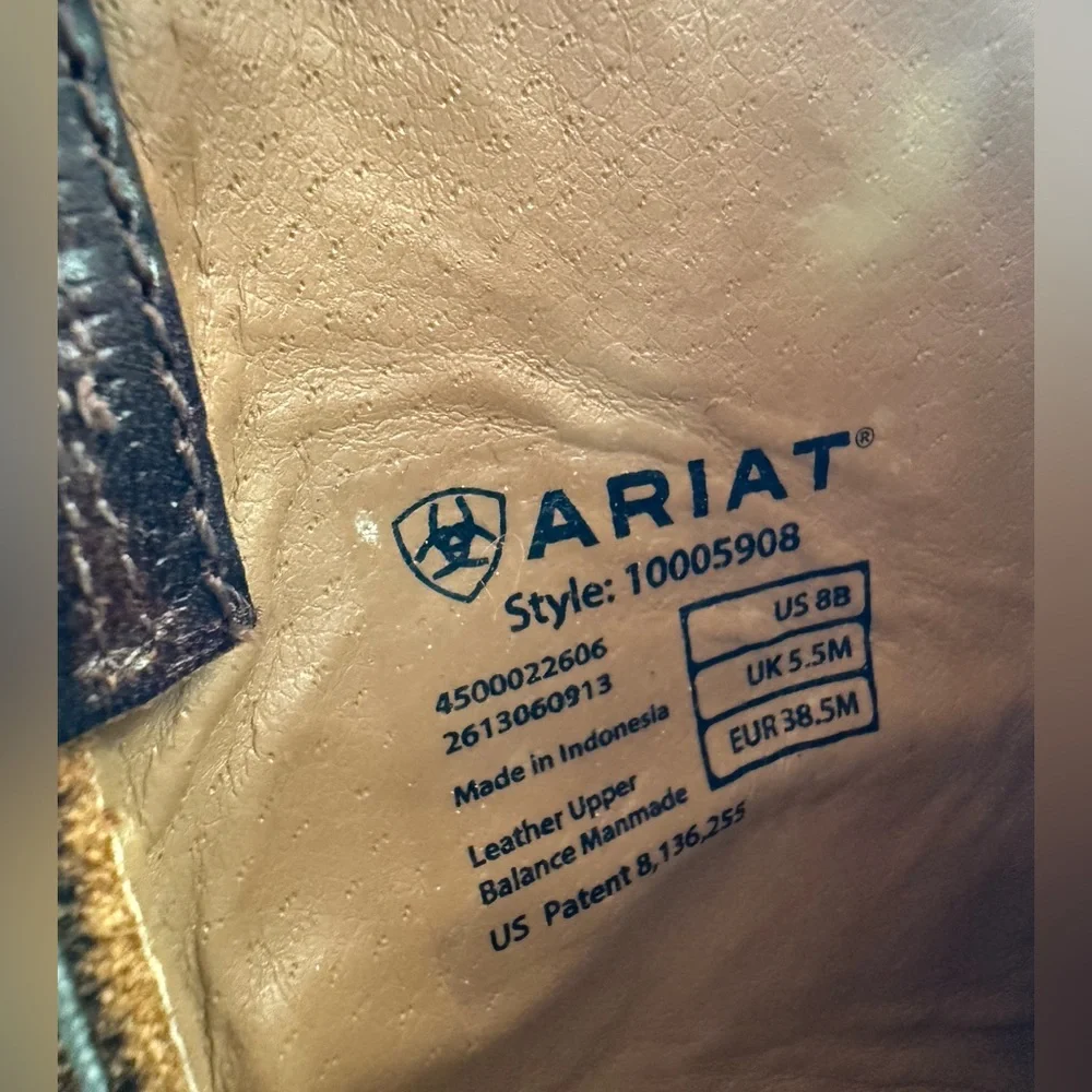 Ariat Women’s Brown Snip Toe Leather Cowboy Western Boots - Picture 6 of 7